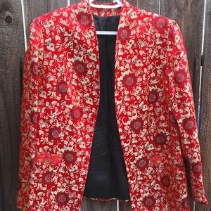 Vintage Orange and Red Blazer